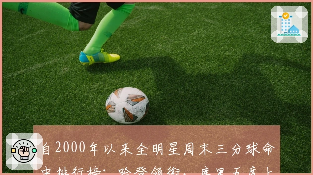 自2000年以来全明星周末三分球命中排行榜：哈登领衔，库里五度上榜